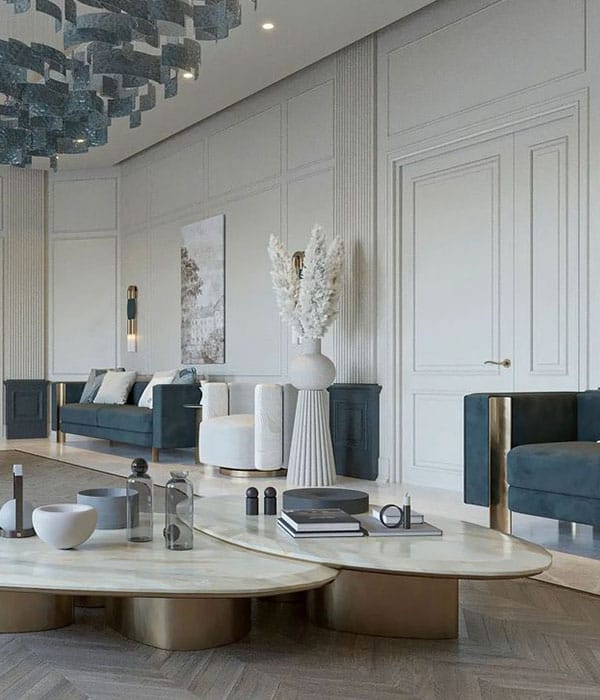 Modern open kitchen with wooden accents